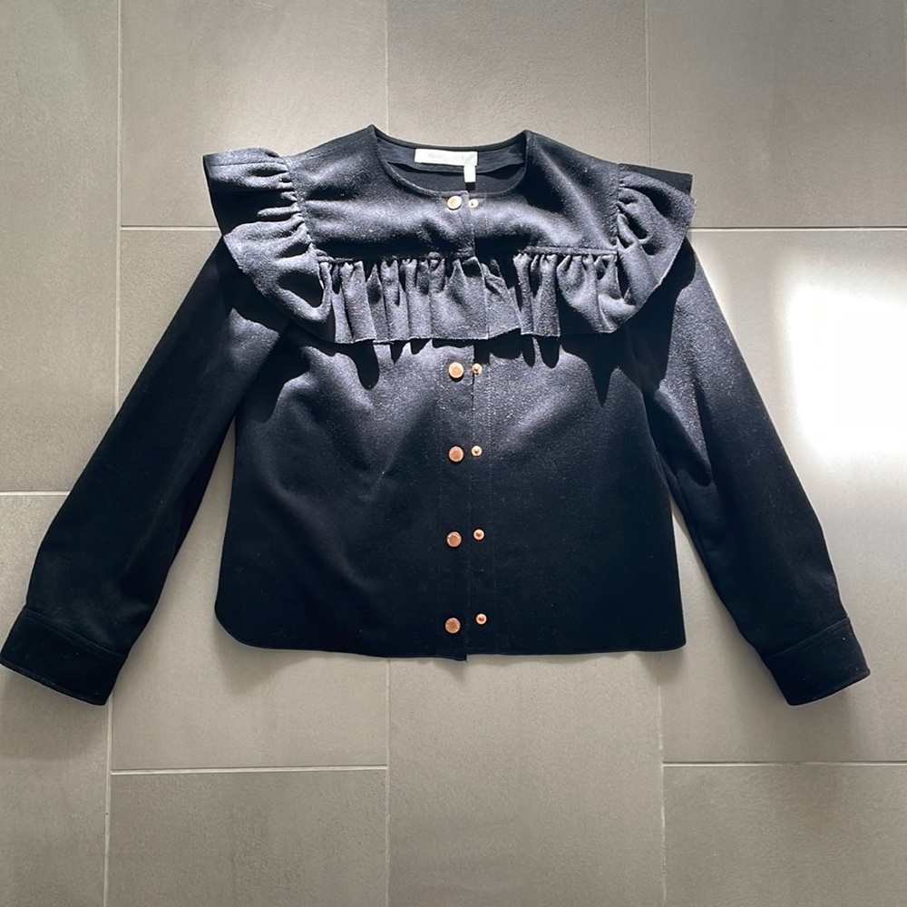See by Chloe wool jacket w ruffle